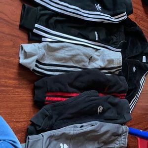 Toddler addidas furry jacket and toddler joggers